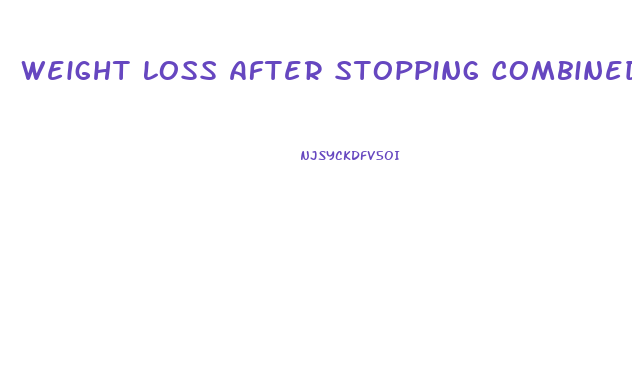 Weight Loss After Stopping Combined Pill