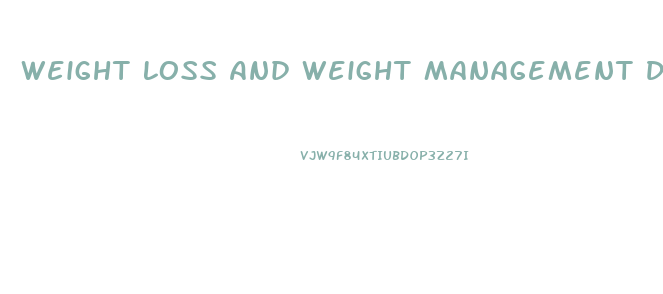 Weight Loss And Weight Management Diet Market