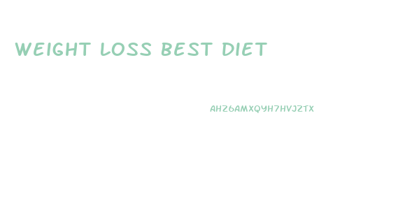 Weight Loss Best Diet