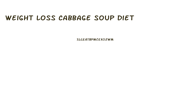 Weight Loss Cabbage Soup Diet