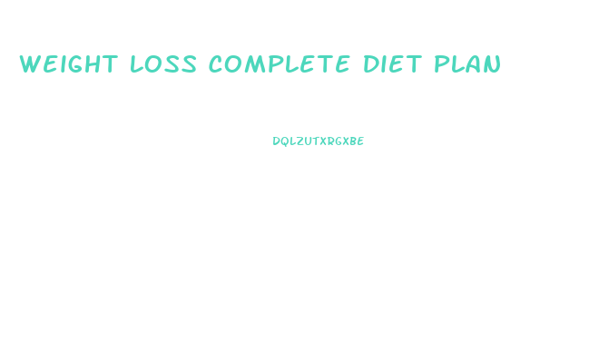 Weight Loss Complete Diet Plan