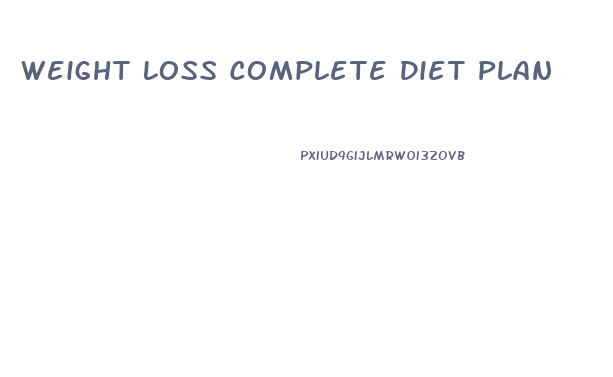 Weight Loss Complete Diet Plan