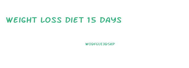 Weight Loss Diet 15 Days