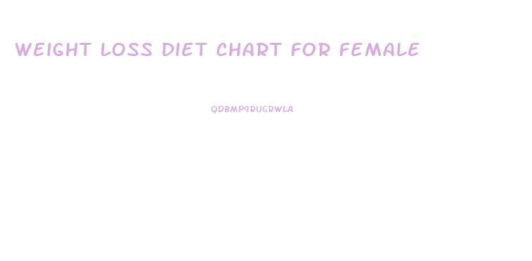 Weight Loss Diet Chart For Female