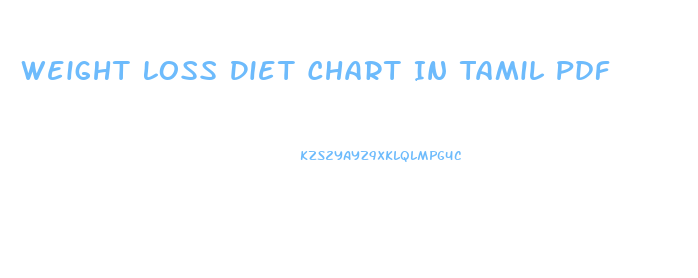 Weight Loss Diet Chart In Tamil Pdf