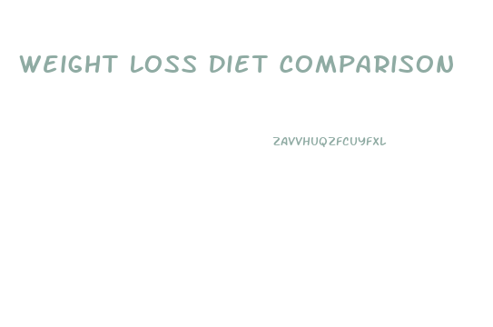 Weight Loss Diet Comparison