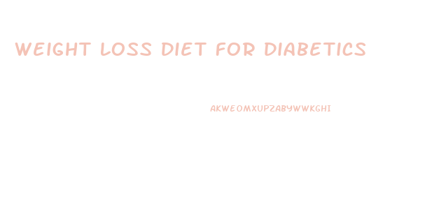 Weight Loss Diet For Diabetics
