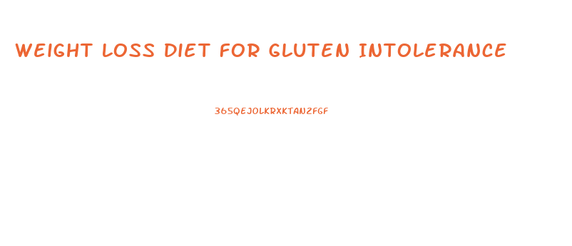 Weight Loss Diet For Gluten Intolerance