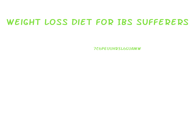 Weight Loss Diet For Ibs Sufferers