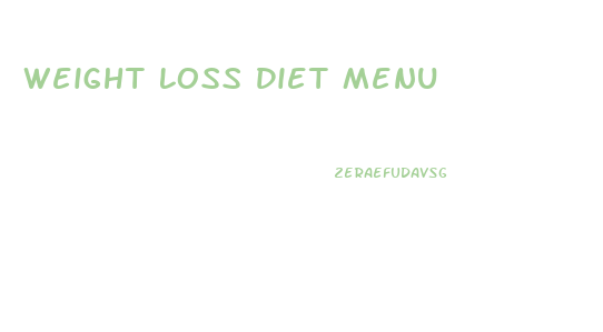 Weight Loss Diet Menu