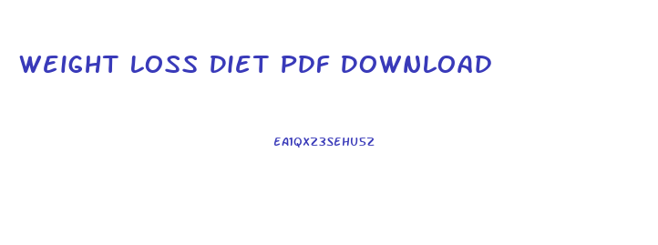 Weight Loss Diet Pdf Download