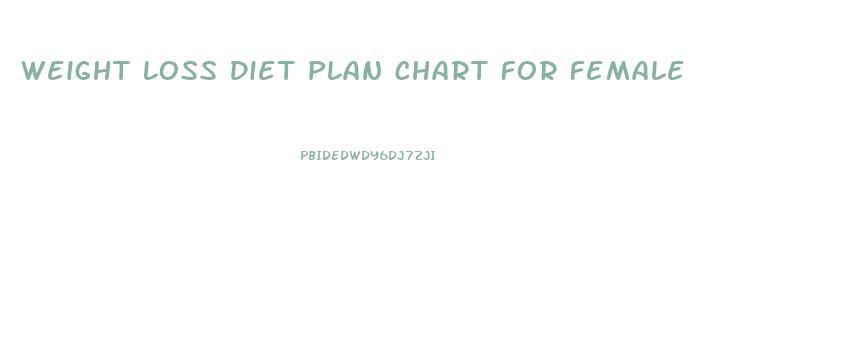 Weight Loss Diet Plan Chart For Female