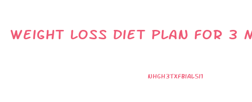 Weight Loss Diet Plan For 3 Months