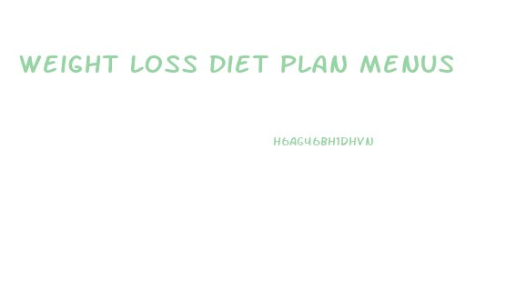 Weight Loss Diet Plan Menus