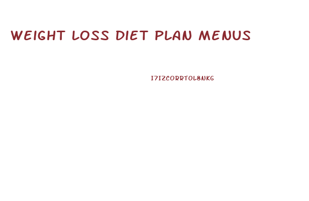 Weight Loss Diet Plan Menus