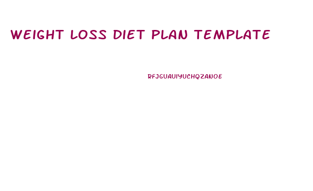 Weight Loss Diet Plan Template