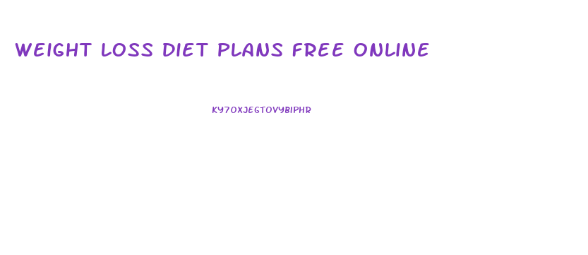 Weight Loss Diet Plans Free Online