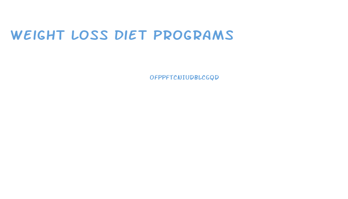 Weight Loss Diet Programs