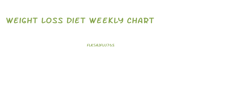 Weight Loss Diet Weekly Chart