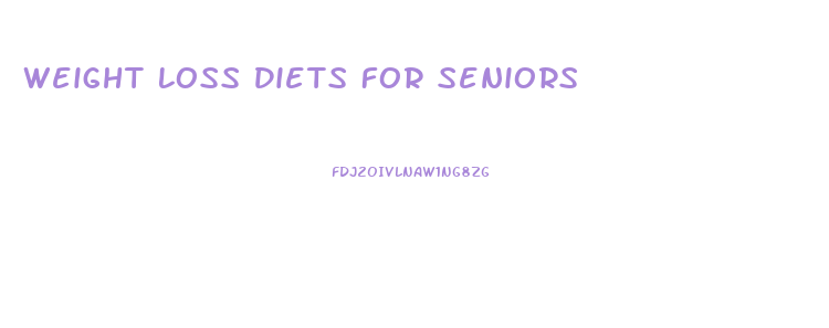 Weight Loss Diets For Seniors