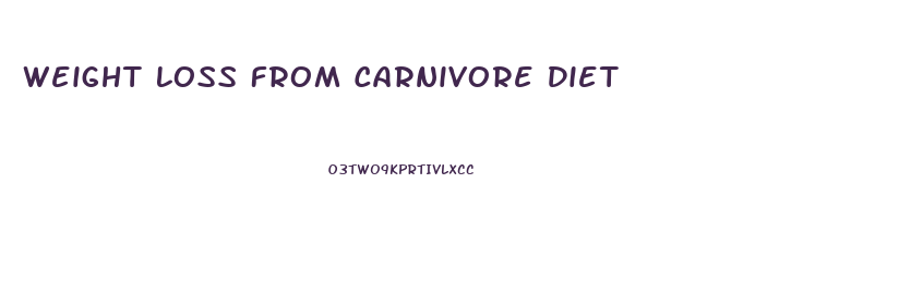 Weight Loss From Carnivore Diet