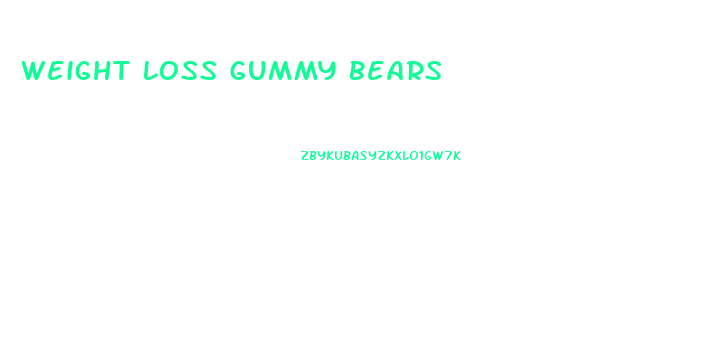 Weight Loss Gummy Bears