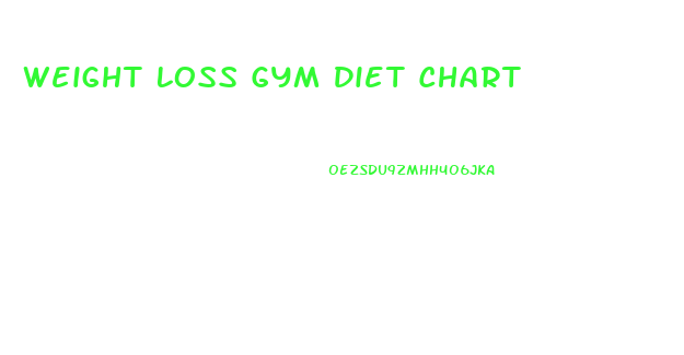 Weight Loss Gym Diet Chart