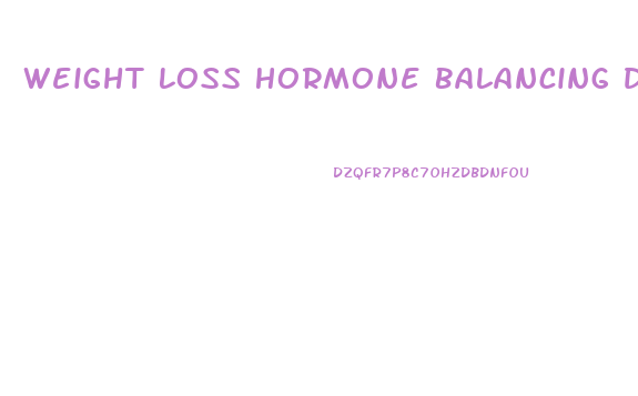 Weight Loss Hormone Balancing Diet Plan