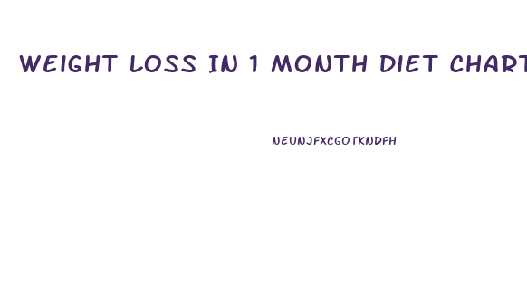 Weight Loss In 1 Month Diet Chart