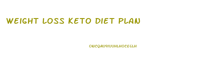 Weight Loss Keto Diet Plan
