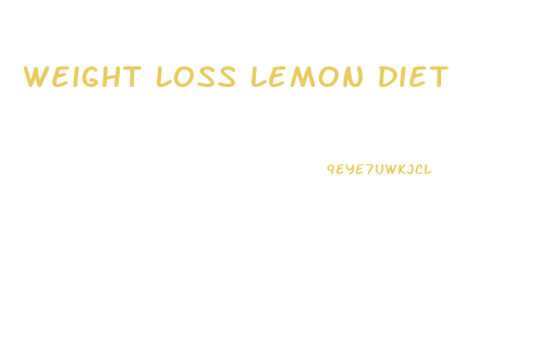 Weight Loss Lemon Diet