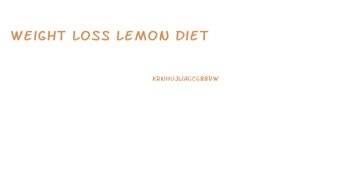 Weight Loss Lemon Diet