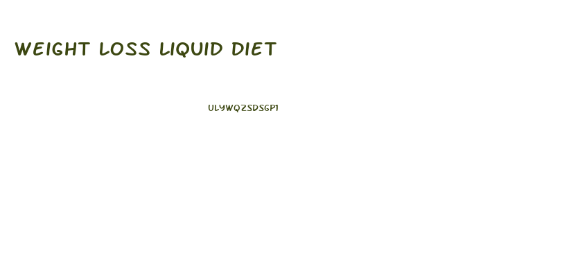 Weight Loss Liquid Diet