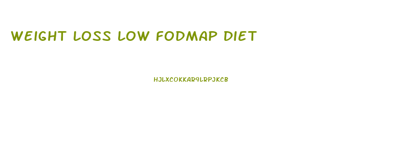 Weight Loss Low Fodmap Diet