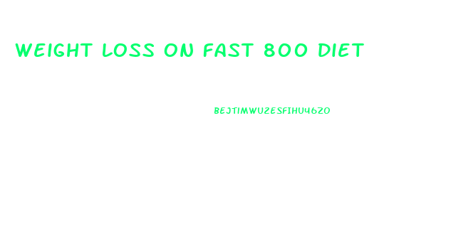 Weight Loss On Fast 800 Diet