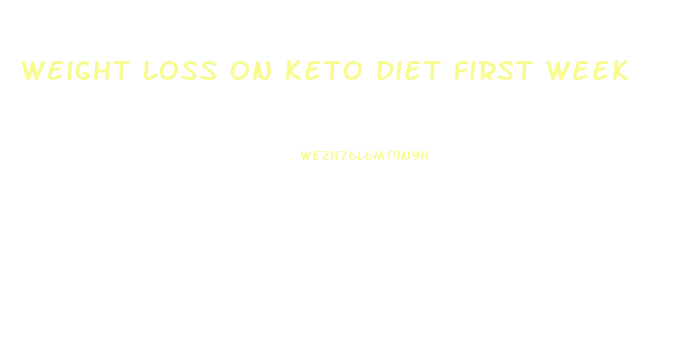 Weight Loss On Keto Diet First Week