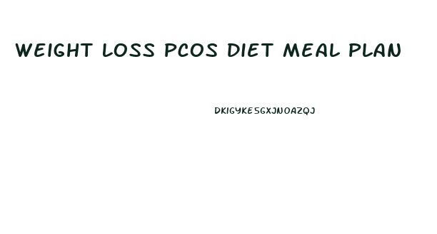 Weight Loss Pcos Diet Meal Plan