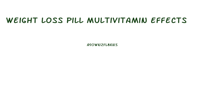 Weight Loss Pill Multivitamin Effects