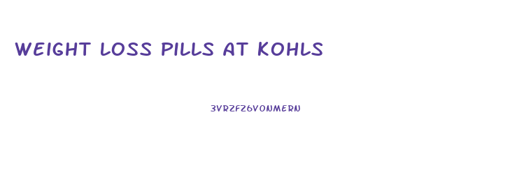 Weight Loss Pills At Kohls