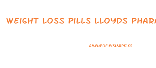 Weight Loss Pills Lloyds Pharmacy