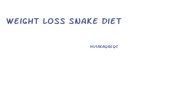 Weight Loss Snake Diet