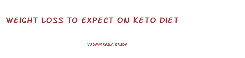 Weight Loss To Expect On Keto Diet