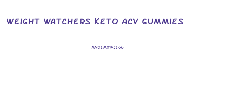 Weight Watchers Keto Acv Gummies