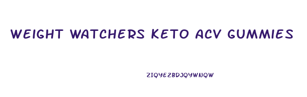 Weight Watchers Keto Acv Gummies