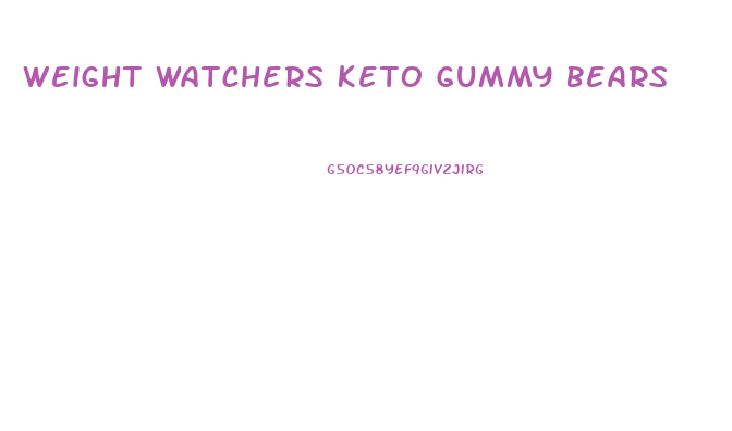 Weight Watchers Keto Gummy Bears