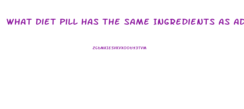 What Diet Pill Has The Same Ingredients As Adderall