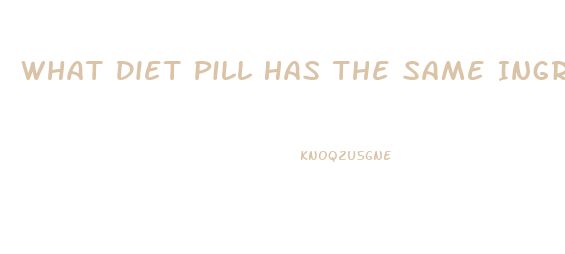 What Diet Pill Has The Same Ingredients As Adderall