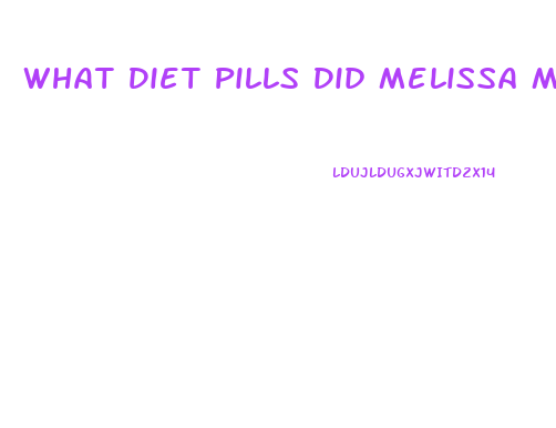 What Diet Pills Did Melissa Mccarthy Take To Lose Weight