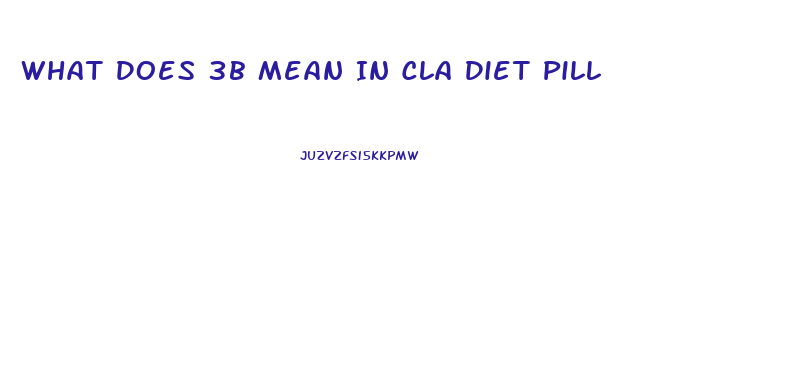 What Does 3b Mean In Cla Diet Pill