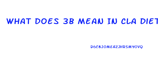 What Does 3b Mean In Cla Diet Pill